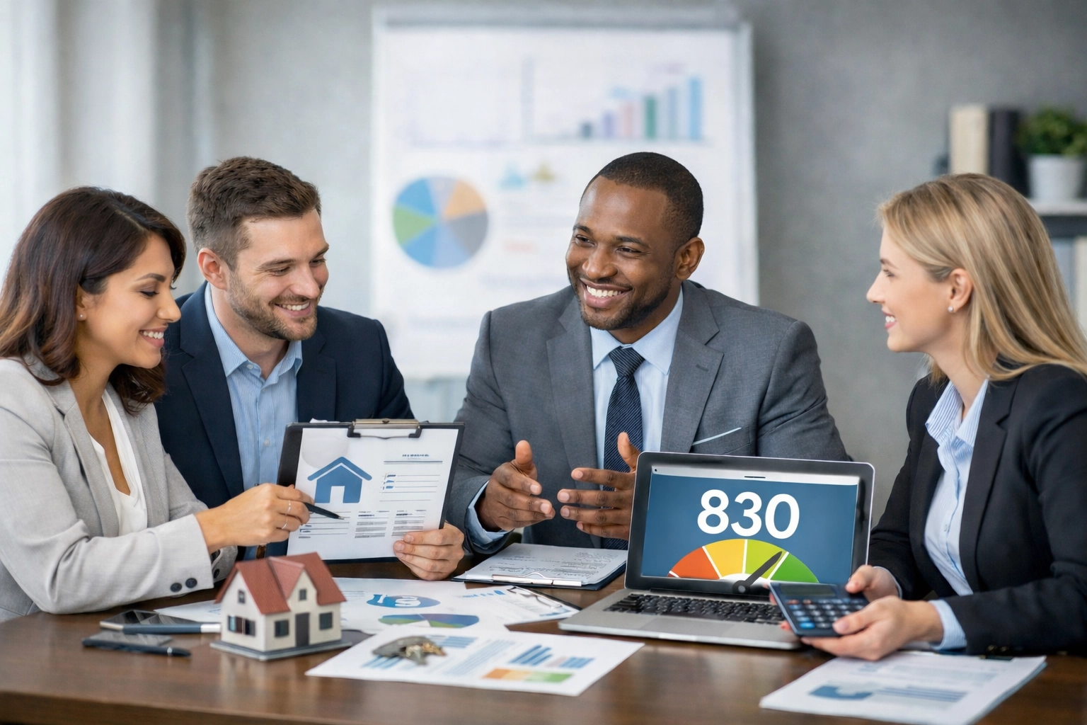 professional team meeting office